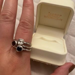 Stackable birthstone rings